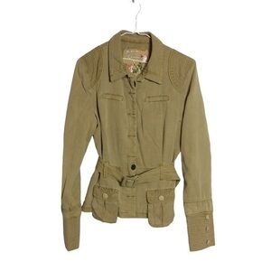 Millard Fillmore artillery military silk blend jacket Medium Brown